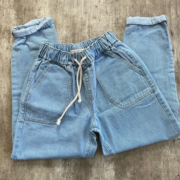 Light Blue Denim Joggers - Picture 1 of 2